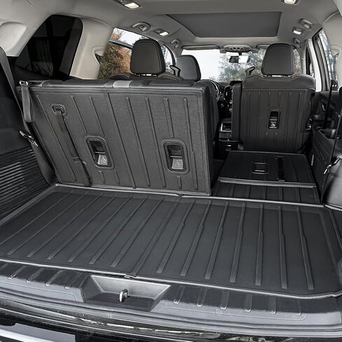 CARESA Floor Mats Seat Back Covers Behind 2nd and 3rd Row Cargo Liner for 2019-2024 Subaru Ascent Accessories(7 Passenger), All-Weather TPE Mat Protector Fit Ascent in Saudi Arabia