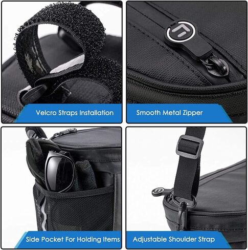 حقيبة حامل معزولة للدراجة من WOTOW، حقيبة تبريد صندوق الدراجة ذات سعة كبيرة 10 لتر مع حزام عاكس للجيب الجانبي بسحاب مزدوج، حقيبة مقاومة للماء للدراجة للسفر في الهواء الطلق in Kuwait