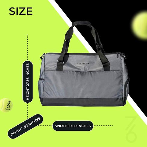 Tennis Racket Bag, Protective Duffel bag for 2 racquets & equipment (shoes, clothes, accessoiries,Padded & Lightweight Case, for Beginner or Profeesional, ergonomic design for Men, Women & Juniors in Saudi Arabia