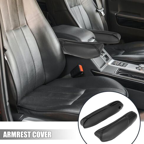 X AUTOHAUX 1 زوج سيارة الجبهة مسند ذراعين للمقعد غطاء استبدال ستوكات الجلود الأسود لهوندا CR-V 2010-2011 in Saudi Arabia