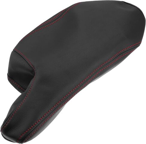 X AUTOHAUX Car Center Console Armrest Cover for Mazda 3 2014-2016 Faux Leather Interior Arm Rest Cover Elbow Cushion Pad Black Red Stitches in Saudi Arabia