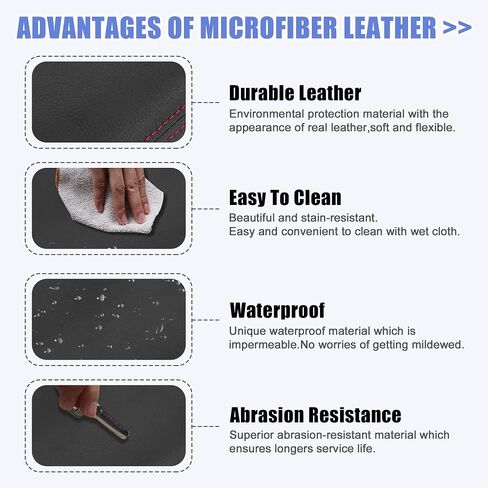 X AUTOHAUX Car Center Console Armrest Cover for Mazda 3 2014-2016 Faux Leather Interior Arm Rest Cover Elbow Cushion Pad Black Red Stitches in Saudi Arabia