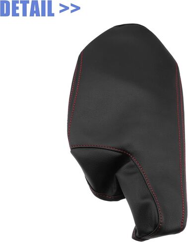 X AUTOHAUX Car Center Console Armrest Cover for Mazda 3 2014-2016 Faux Leather Interior Arm Rest Cover Elbow Cushion Pad Black Red Stitches in Saudi Arabia