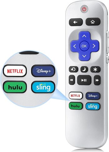 بديل لجهاز التحكم عن بعد Roku-TV المتوافق مع أجهزة تلفزيون TCL/Onn/Hisense/Philips/Westinghouse/Sharp Roku (ليس للعصا والصندوق) in Kuwait