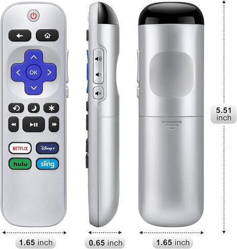 بديل لجهاز التحكم عن بعد Roku-TV المتوافق مع أجهزة تلفزيون TCL/Onn/Hisense/Philips/Westinghouse/Sharp Roku (ليس للعصا والصندوق) in Kuwait