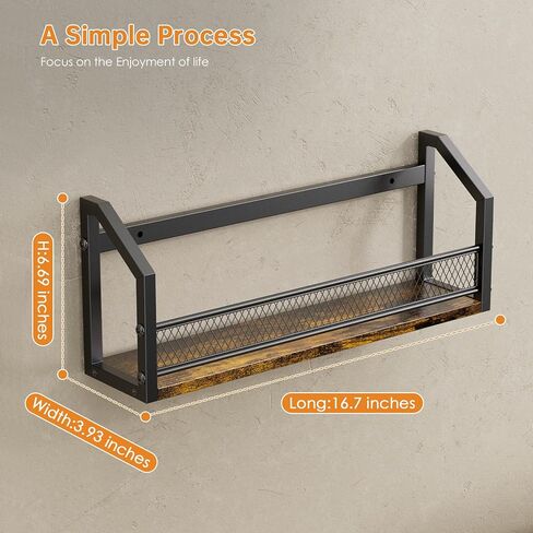 Vinyl Record Storage Wall Mount, Vintage Record Holder, Modern Ironwood Wall-Mounted Vinyl LP Record Storage Rack, Suitable for Records, Books, Art Collections-Two-Piece Set. in Kuwait