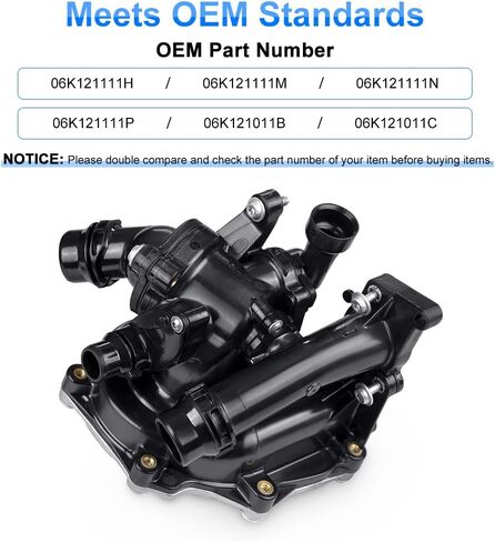 JDMON متوافق مع مجموعة مضخة مياه المحرك Volkswagen VW Beetle Jetta 2013 2014 2015 2016 13 14 15 16 يستبدل #06K121111P 06K121011B in Saudi Arabia