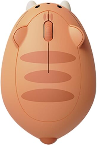 ماوس ألعاب لاسلكي من Akko Cat، 2.4 جيجا هرتز مع جهاز استقبال USB، ماوس كرتوني بصري لطيف لا سلكي للكمبيوتر/الكمبيوتر المحمول/سطح المكتب/الكمبيوتر الشخصي/iPad، متوافق مع Mac/Win Orange Kate in Kuwait
