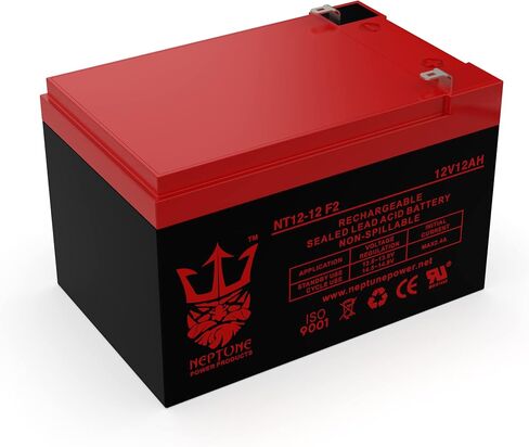 بطارية Neptune Brand NT12120 12V 12Ah بديلة SLA/AMG لبطارية سكوتر كهربائية رباعية صغيرة MotoTec 24V - عبوتان in Kuwait