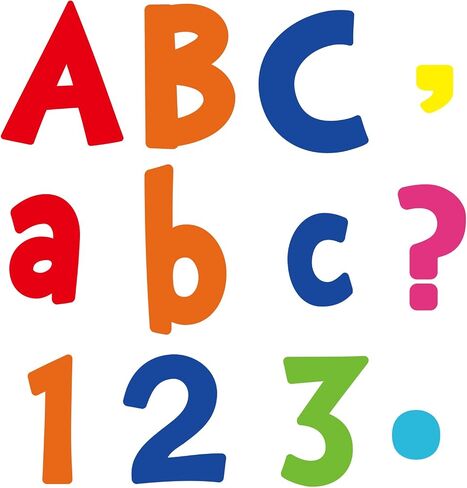 Tenare 268 Pcs 5 Inch Colorful Bulletin Board Letters Combo Set, Chalkboard Alphabet Letters Numbers, Cutouts Number Pack(Rainbow) in Saudi Arabia