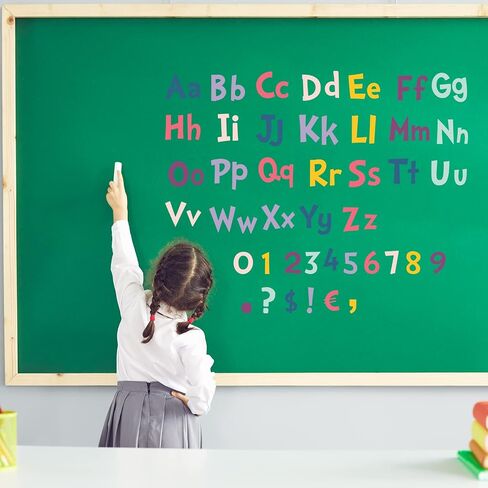 Tenare 268 Pcs 5 Inch Colorful Bulletin Board Letters Combo Set, Chalkboard Alphabet Letters Numbers, Cutouts Number Pack(Rainbow) in Saudi Arabia