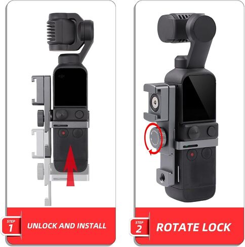 ملحقات تمديد فريدة لجيب DJI Osmo 1&2 مع حامل حذاء بارد قابل للدوران وفتحة لولبية 1/4 بوصة، تستخدم مع حامل ثلاثي القوائم وميكروفون وأجهزة فيديو أخرى in Kuwait