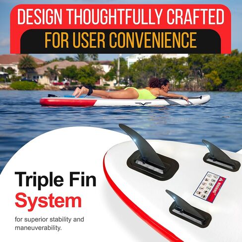 10' Stand Up Paddle Board with Premium SUP Accessories & Backpack Non-Slip Deck Waterproof Bag Leash Paddle and Hand Pump in Saudi Arabia