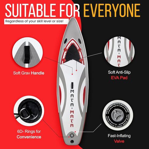 10' Stand Up Paddle Board with Premium SUP Accessories & Backpack Non-Slip Deck Waterproof Bag Leash Paddle and Hand Pump in Saudi Arabia