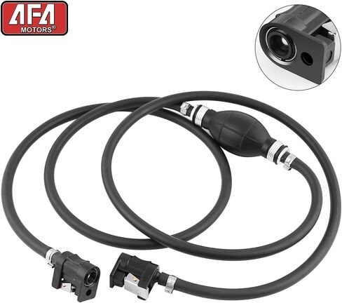 Fuel Line Hose with Connector, Boat Fuel Line 5/16inch with Primer Bulb Steel Hose Clamps for Marine Outboard Boat Motor RVs Fuel Line in Kuwait