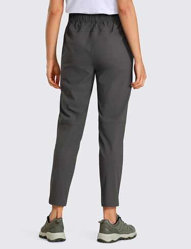 CRZ YOGA Women's High Waisted Lightweight Outdoor Hiking Pants 26.5"- Travel Workout Casual Athletic Joggers Zip Off Pockets in Saudi Arabia