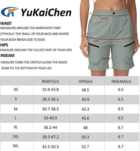 شورت YuKaiChen النسائي للمشي لمسافات طويلة سريع الجفاف وشريط عاكس قابل للتمدد مع جيوب in Saudi Arabia