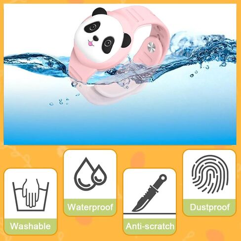 Kids Bracelet Holder for Apple Airtag[2 Pack], Cute GPS Tracker Holder Cartoon Silicone Protective Cover Case for Airtags with Loop and Wrist Strap for Kids & Adults, Healthy Material (Yellow + Pink) in Saudi Arabia
