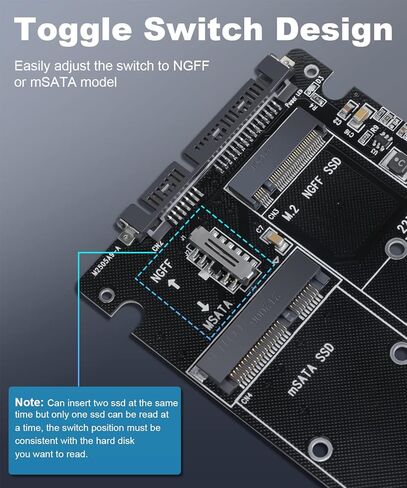 محول ZEXMTE M.2 NGFF أو mSATA إلى SATA III، محول 2 في 1 M.2 إلى USB، محول محول NGFF أو mSATA USB 3.0 كمحرك أقراص ثابتة SATA محمول 2.5 بوصة، حاوية mSATA إلى SATA (يتضمن محول USB SATA) in Kuwait