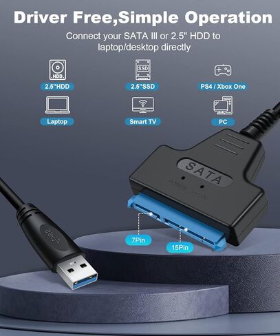 محول ZEXMTE M.2 NGFF أو mSATA إلى SATA III، محول 2 في 1 M.2 إلى USB، محول محول NGFF أو mSATA USB 3.0 كمحرك أقراص ثابتة SATA محمول 2.5 بوصة، حاوية mSATA إلى SATA (يتضمن محول USB SATA) in Kuwait