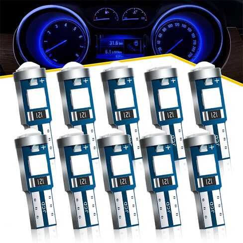 T5 37 74 2721 PC74 PC37 LED لمبة بيضاء، فائقة السطوع في Canbus خالية من الأخطاء 12 فولت بدائل للوحة القيادة الداخلية ومؤشر لوحة القياس وأضواء مصباح خريطة القبة العنقودية (حزمة من 10) in Kuwait