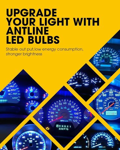 T5 37 74 2721 PC74 PC37 LED لمبة بيضاء، فائقة السطوع في Canbus خالية من الأخطاء 12 فولت بدائل للوحة القيادة الداخلية ومؤشر لوحة القياس وأضواء مصباح خريطة القبة العنقودية (حزمة من 10) in Kuwait