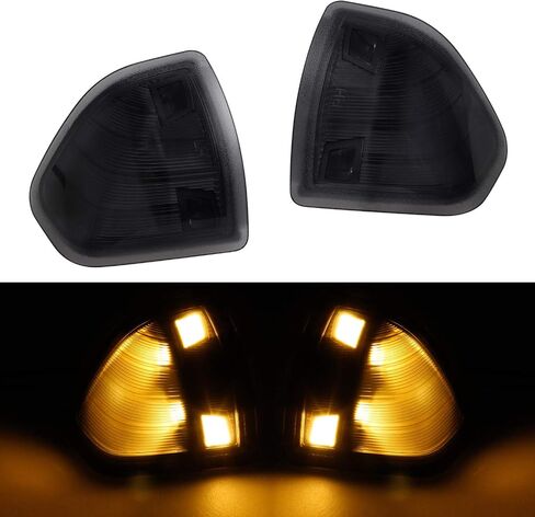 HERCOO LED Puddle Lights Left and Right Side Mirror White Lamps Smoked Lens Compatible with 2010-2018 Dodge Ram 1500 2500 3500, Pack of 2 in Saudi Arabia