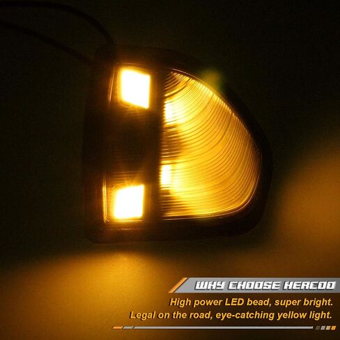 HERCOO LED Puddle Lights Left and Right Side Mirror White Lamps Smoked Lens Compatible with 2010-2018 Dodge Ram 1500 2500 3500, Pack of 2 in Saudi Arabia