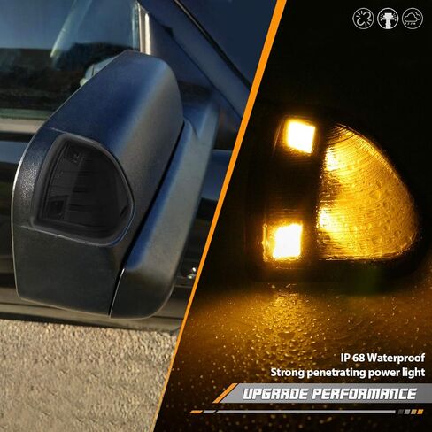 HERCOO LED Puddle Lights Left and Right Side Mirror White Lamps Smoked Lens Compatible with 2010-2018 Dodge Ram 1500 2500 3500, Pack of 2 in Saudi Arabia