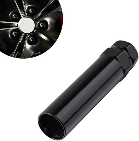 1 PC Spline Lug Nut Wrench, Anti-rust Hub Anti-theft Screw Removal Socket Tool, Steel Spline Tuner Lug Nuts Key, Car Modification Tools, Universal for Most Cars (Black #6 Spline) in Saudi Arabia