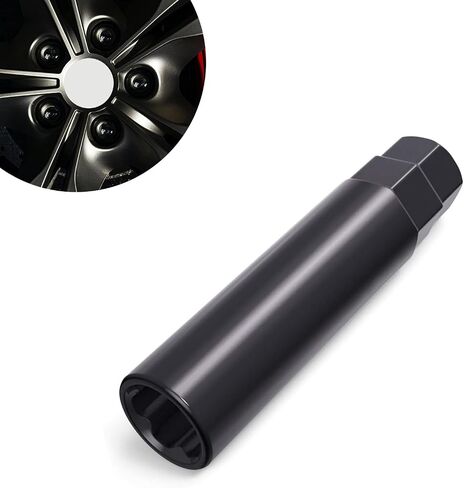 1 PC Spline Lug Nut Wrench, Anti-rust Hub Anti-theft Screw Removal Socket Tool, Steel Spline Tuner Lug Nuts Key, Car Modification Tools, Universal for Most Cars (Black #6 Spline) in Saudi Arabia