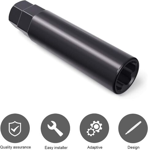 1 PC Spline Lug Nut Wrench, Anti-rust Hub Anti-theft Screw Removal Socket Tool, Steel Spline Tuner Lug Nuts Key, Car Modification Tools, Universal for Most Cars (Black #6 Spline) in Saudi Arabia
