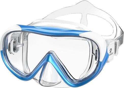 نظارات سباحة للأطفال مع غطاء للأنف وقناع سباحة للغطس، نظارات سباحة مضادة للضباب 180 درجة رؤية واضحة للأولاد والبنات والشباب من سن 4 إلى 15 عامًا in Kuwait