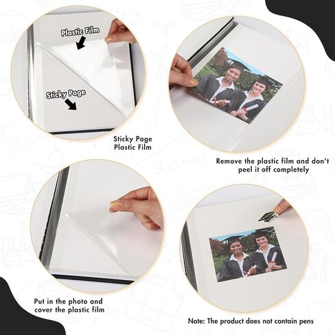 Class of 2024 Photo Album Graduation Self Adhesive Scrapbook Congratulations Class of 2024 DIY Album Leather Cover Memory Scrap Book with 40 Sticky Pages for 3x5 4x6 5x7 8x10 Pictures in Kuwait