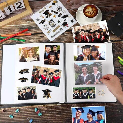 Class of 2024 Photo Album Graduation Self Adhesive Scrapbook Congratulations Class of 2024 DIY Album Leather Cover Memory Scrap Book with 40 Sticky Pages for 3x5 4x6 5x7 8x10 Pictures in Kuwait