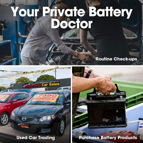 Car Battery Tester BT100 12V Automotive 100-2000CCA Battery Health Faults, Alternator Analyzer, Load Cranking Tester for DIYers, Auto Repair Shops, 4S Stores, Battery Manufactures in Saudi Arabia