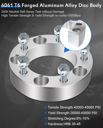 ECCPP 2 قطعة 5 محولات فواصل عجلة العروة 1 بوصة 5x5.5 إلى 5x5.5 1/2 بوصة 108 مم متوافقة مع 1990-1993 لـ D150 لـ Ram 1500 1997-2001 لـ Ram 1500 Van in Saudi Arabia