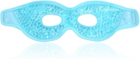 قناع العين الجليدي للنساء والرجال النائمين، قناع ثلج قابل لإعادة الاستخدام علاج ساخن/بارد للعيون المنتفخة، والهالات السوداء، والعيون الجافة، والنوم المريح، والصداع النصفي، والصداع، وتخفيف التوتر [أزرق] in Kuwait