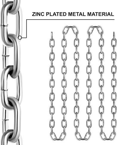 سلسلة VEVOR من الدرجة 30 بطول 1/4 بوصة × 100 قدم طول من الدرجة 30 سلسلة لفائف مقاومة للزنك مطلية بالزنك من الدرجة 30 لسحب قطع الأشجار وقضبان الحماية in Kuwait