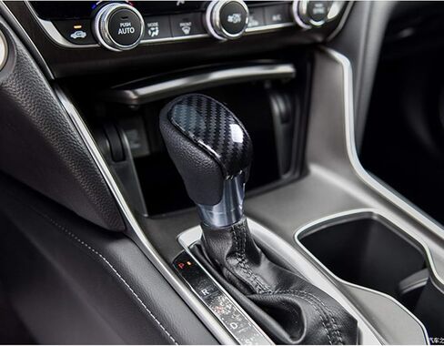 Gear Shift Knob Shifter Trim for Honda Accord 10th 2018 2019 2020 2021 2022, ABS Carbon Fiber 1pc in Saudi Arabia