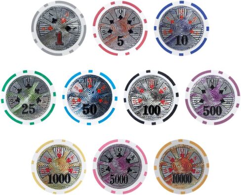 Brybelly Ben Franklin Poker Chip Heavyweight 14-Gram Clay Composite – Pack of 50 in Kuwait