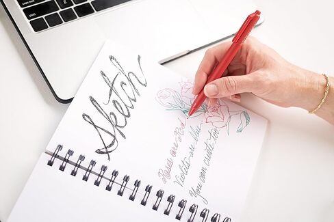 أقلام جل قابلة للسحب، أسطوانة ناعمة الملمس، نقطة دقيقة 0.7 مم، حبر أرجواني، 24 عبوة in Kuwait