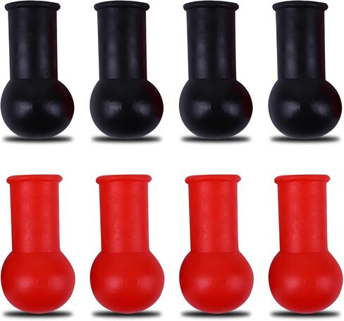 8 قطع من أغطية محطات الطاقة للسيارات، أغطية حماية لكابلات الأنابيب المطاطية، ملحقات حماية عزل نظام السيارات، منتجات متوافقة مع معظم السيارات والسفن (أسود وأحمر) in Kuwait