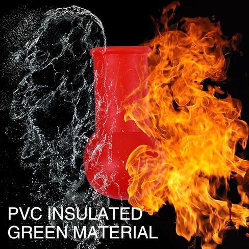 8 قطع من أغطية محطات الطاقة للسيارات، أغطية حماية لكابلات الأنابيب المطاطية، ملحقات حماية عزل نظام السيارات، منتجات متوافقة مع معظم السيارات والسفن (أسود وأحمر) in Kuwait