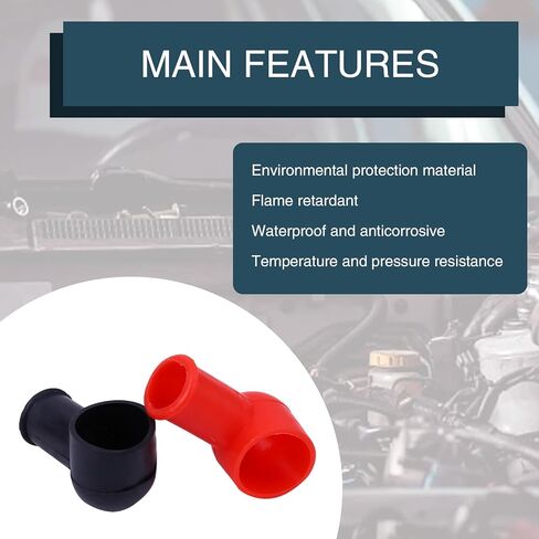 8 قطع من أغطية محطات الطاقة للسيارات، أغطية حماية لكابلات الأنابيب المطاطية، ملحقات حماية عزل نظام السيارات، منتجات متوافقة مع معظم السيارات والسفن (أسود وأحمر) in Kuwait