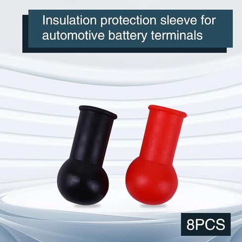 8 قطع من أغطية محطات الطاقة للسيارات، أغطية حماية لكابلات الأنابيب المطاطية، ملحقات حماية عزل نظام السيارات، منتجات متوافقة مع معظم السيارات والسفن (أسود وأحمر) in Kuwait