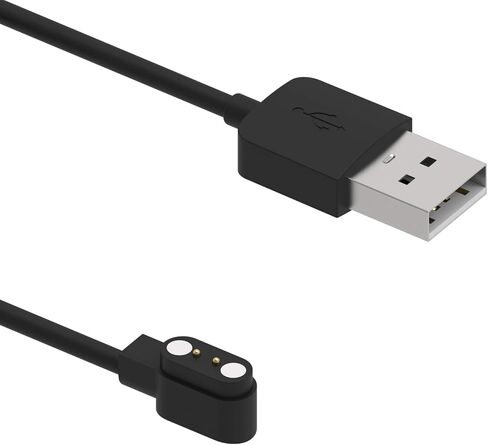 Smart Watch Chargers Compatible for FITVII HM78 HM68 HM58 HM57 H56, Iaret I18, Morepro HM57 HM78, Parsonver SR1 Replacement Charging Cable 60cm, 2Pack (Black&Black) in Kuwait