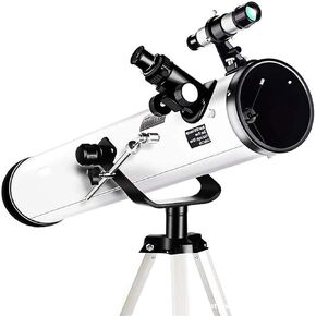 76mm Refractor Telescope with Tripod Beginner Refracting Astronomy Telescope Low Light Night Vision Waterproof HD