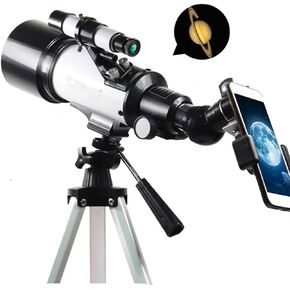 Astronomical Telescope Single Cylinder Refraction 80Mm Hd Full Coating Portable Tripod for Astronomy Beginners Outdoor Stargazing Viewing Camping