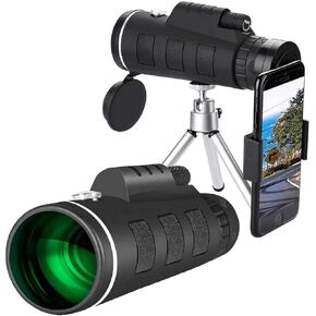 Monoculars Telescope High Power Monoculars for Bird Watching, 40x60 High Power Monocular Telescope with Holder & Tripod, BAK4 Prism Monocular Scope for Adults Shooting Camping Binoculars